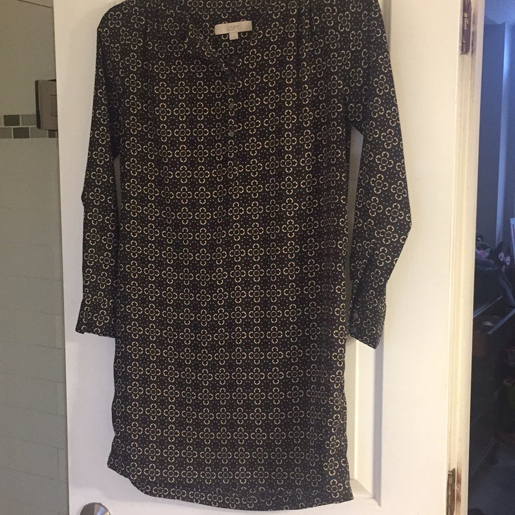 Loft Button Down Boho Dress